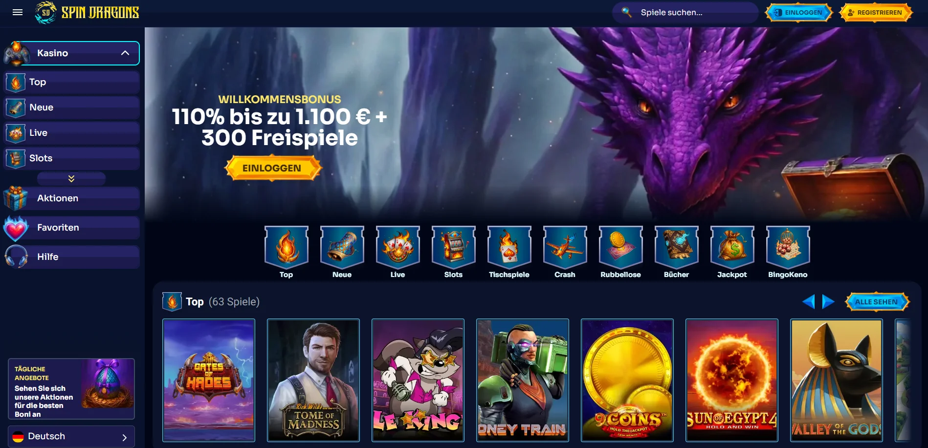 Spin Dragons Casino Überblick